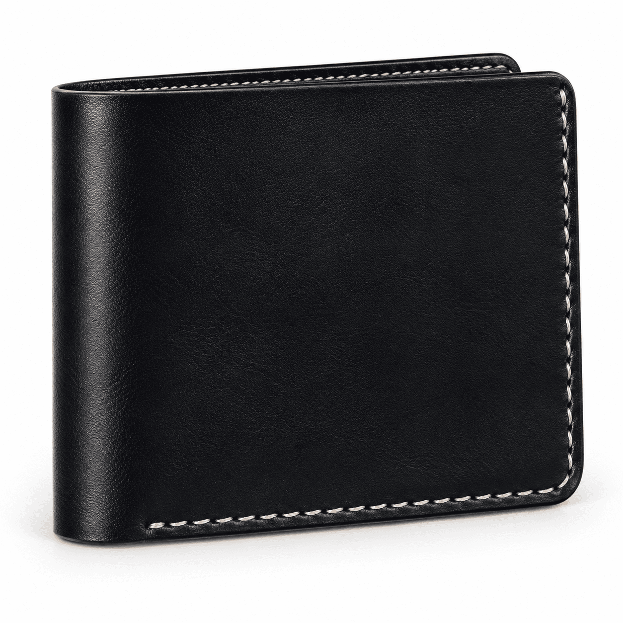 Bifold Leather Wallet - Black