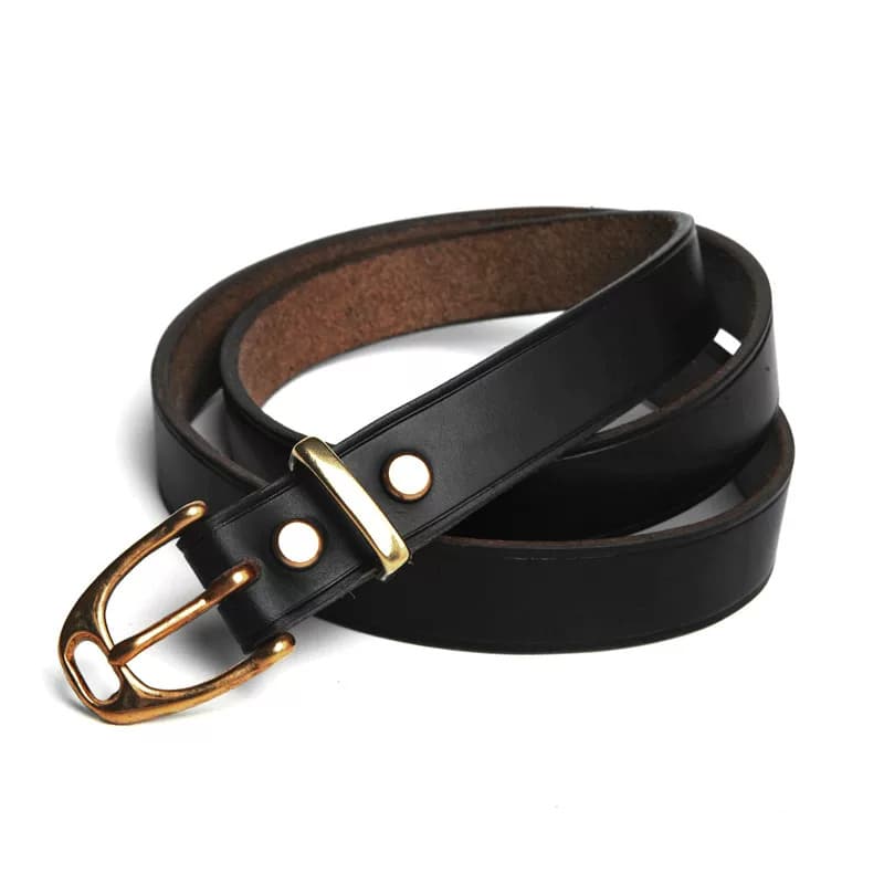 Leather Belt 1 in - Black