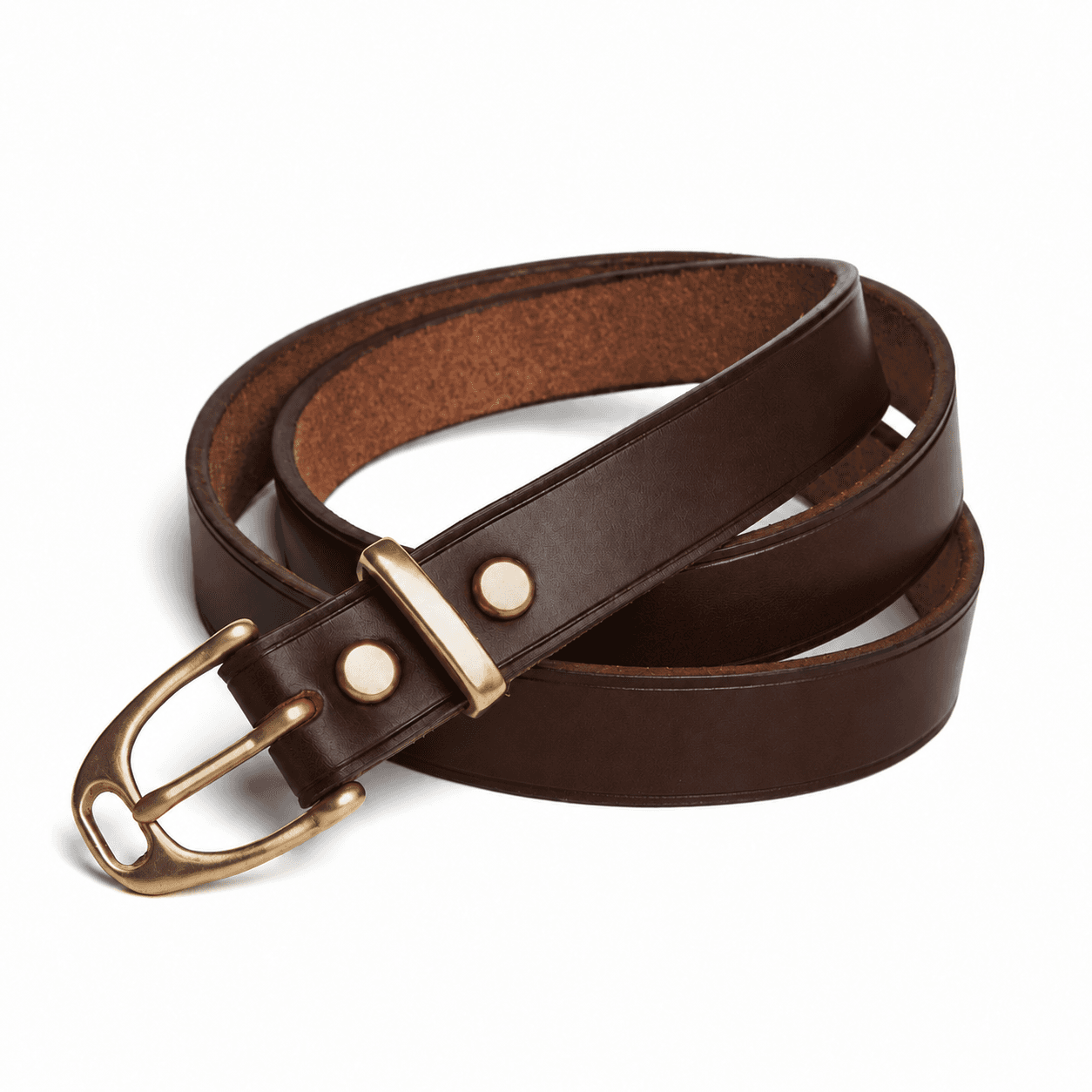 Leather Belt 1 in - Brown Nut Dublin