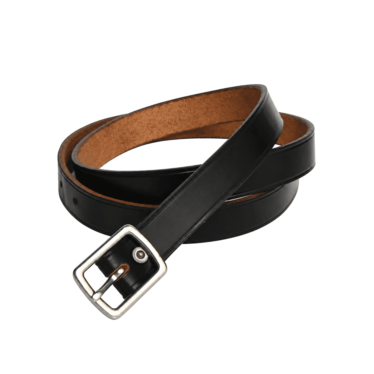 Leather Belt 0.79 in - Black