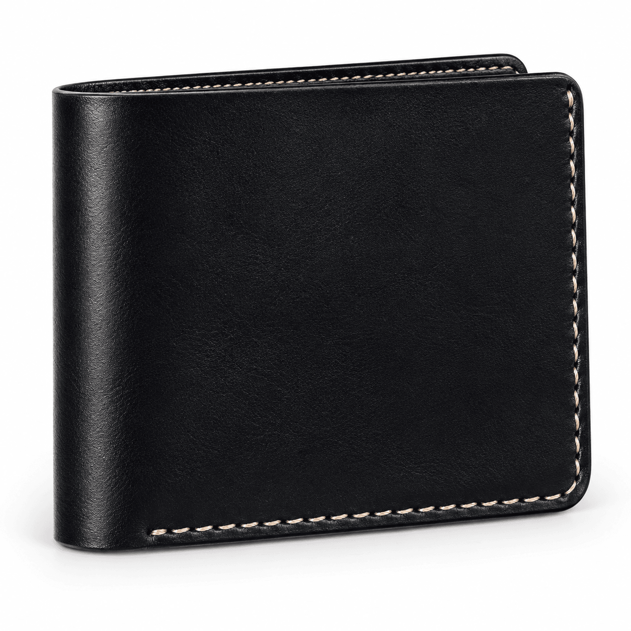 Bifold Leather Wallet - Black