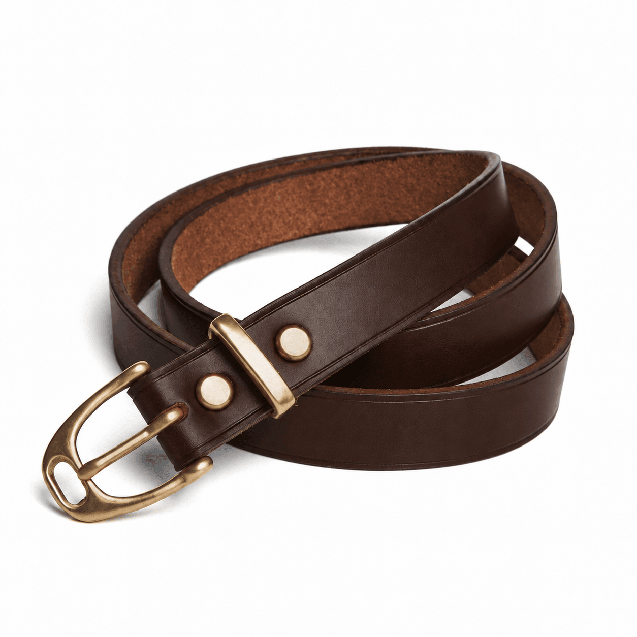 Leather Belt 1 in - Brown Nut Dublin
