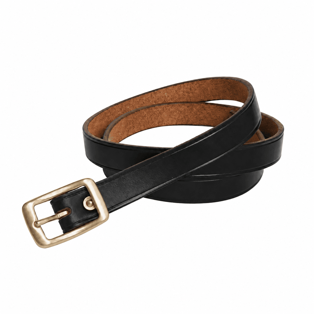Leather Belt 0.79 in - Black