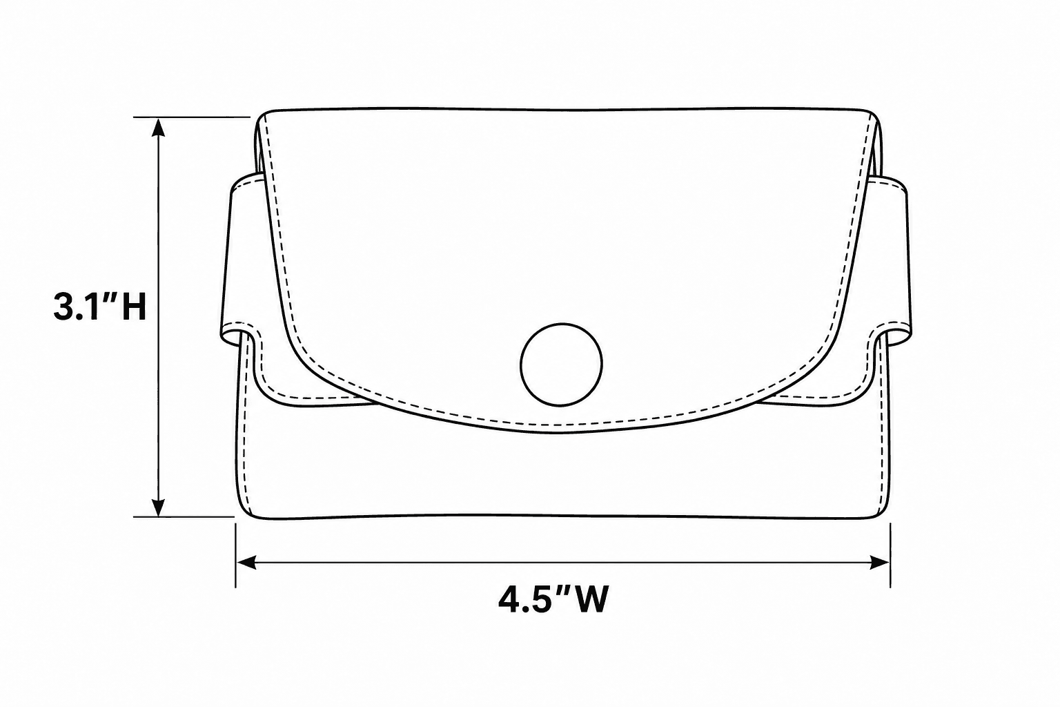 Leather Pouch size and dimensions