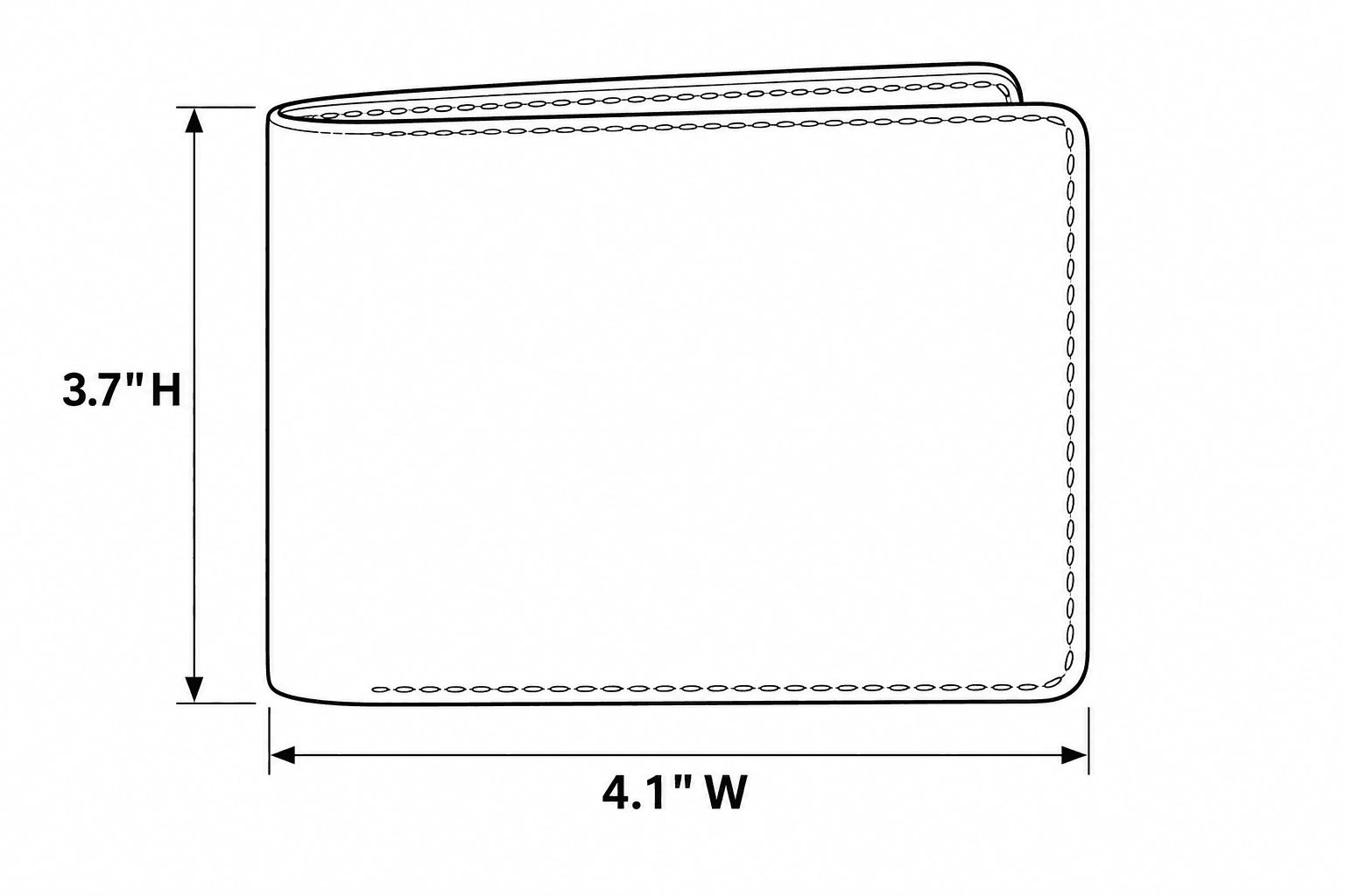 Bifold Leather Wallet size and dimensions