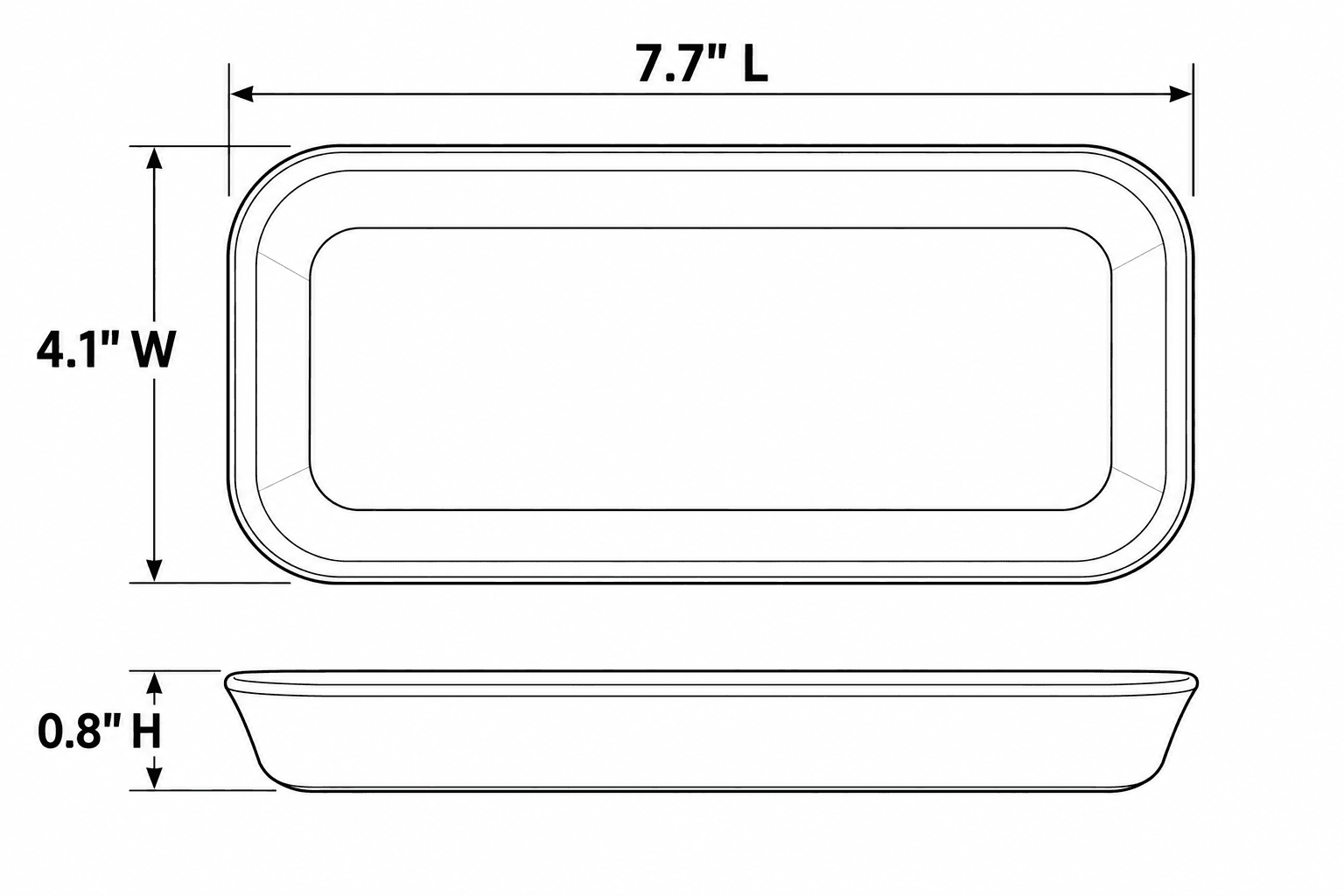 Leather Valet Tray size and dimensions