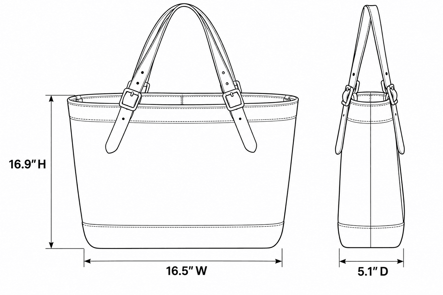 Minimalist Briefcase size and dimensions